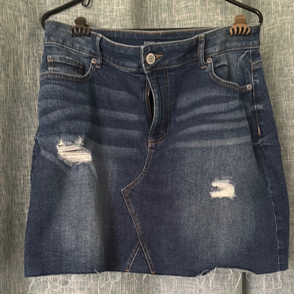 Maurices Blue Asymmetrical Mini Skirt
